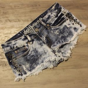 Dollhouse Distressed Studded Shorts